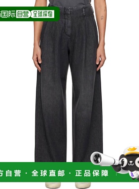 1h可退 香港直邮GOLDEN GOOSE 女士 灰色褶裥牛仔裤 GWP01203P000