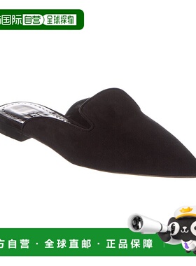 自营 Manolo Blahnik Wilfa 麂皮穆勒鞋 - 黑色 美国奥莱直发