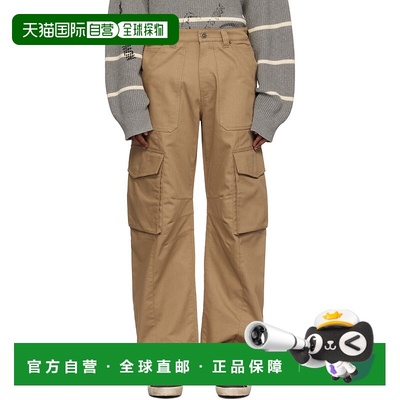 1h可退 香港直邮潮奢 GOLDEN GOOSE 男士 驼色 Wide-Leg 工装裤 G