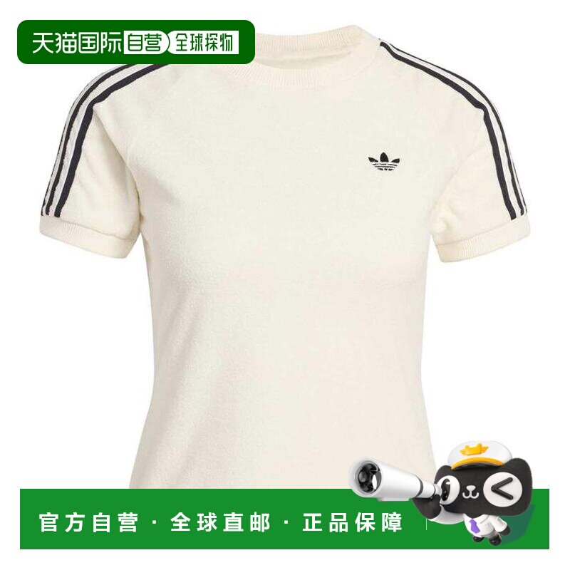 日本直邮Adidas/阿迪达斯宽松毛圈印花短袖女款 KD1411图片