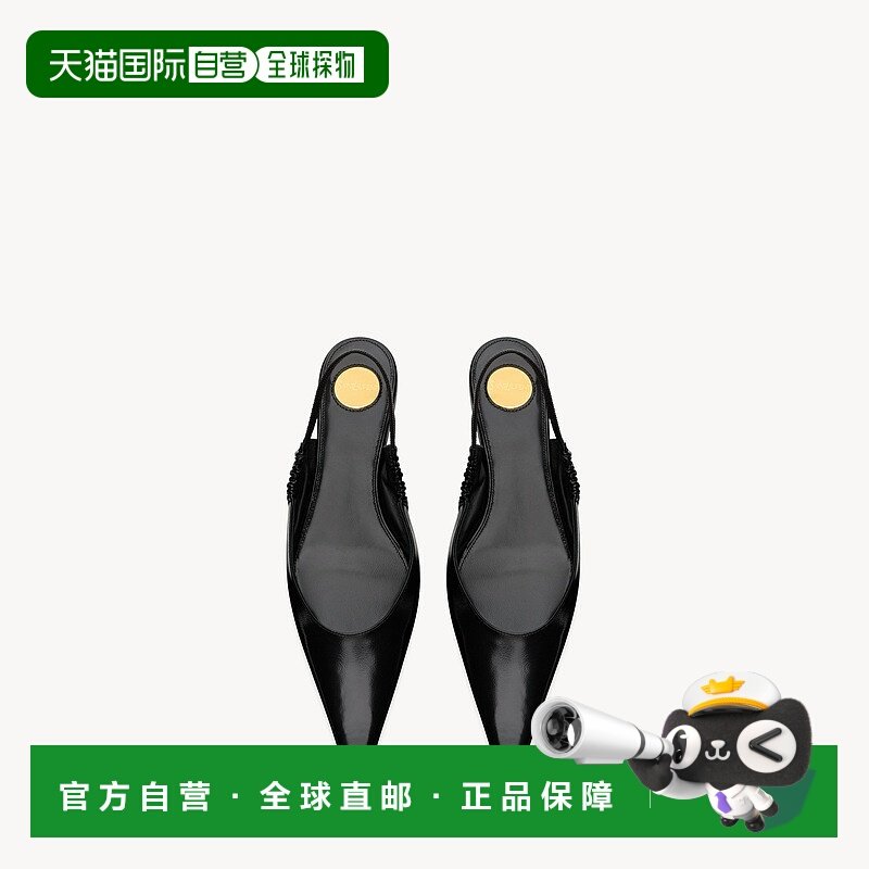 自营欧洲直邮YSL圣罗兰 ANNE-MARIE系列女士黑色小牛皮尖头平底鞋,女鞋,时尚休闲鞋,淘宝优惠券,粉丝福利购,淘宝优惠卷