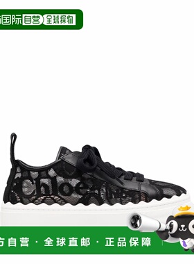 1h可退 香港直邮Chloe 蔻依 女士 Lauren 黑色系带运动鞋 CHC19U1