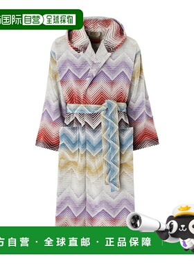 香港直邮Missoni Marea 人字形图案棉质毛巾布连帽浴袍 1E3AC9910