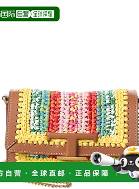 自营tod'sTOD’s Leather & Straw Belt Bag - brown 美国奥莱直