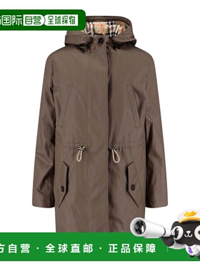 香港直邮BURBERRY 女士大衣 8116104 AW2025 绿色 Classic parka