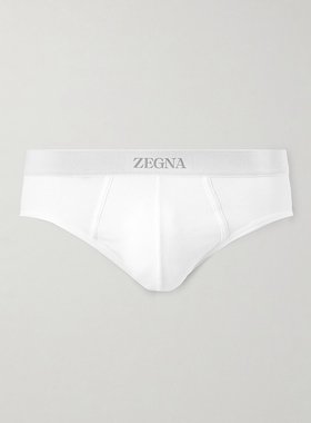 潮奢 Zegna 杰尼亚 男士 罗纹棉质莫代尔混纺内裤 N3L611720