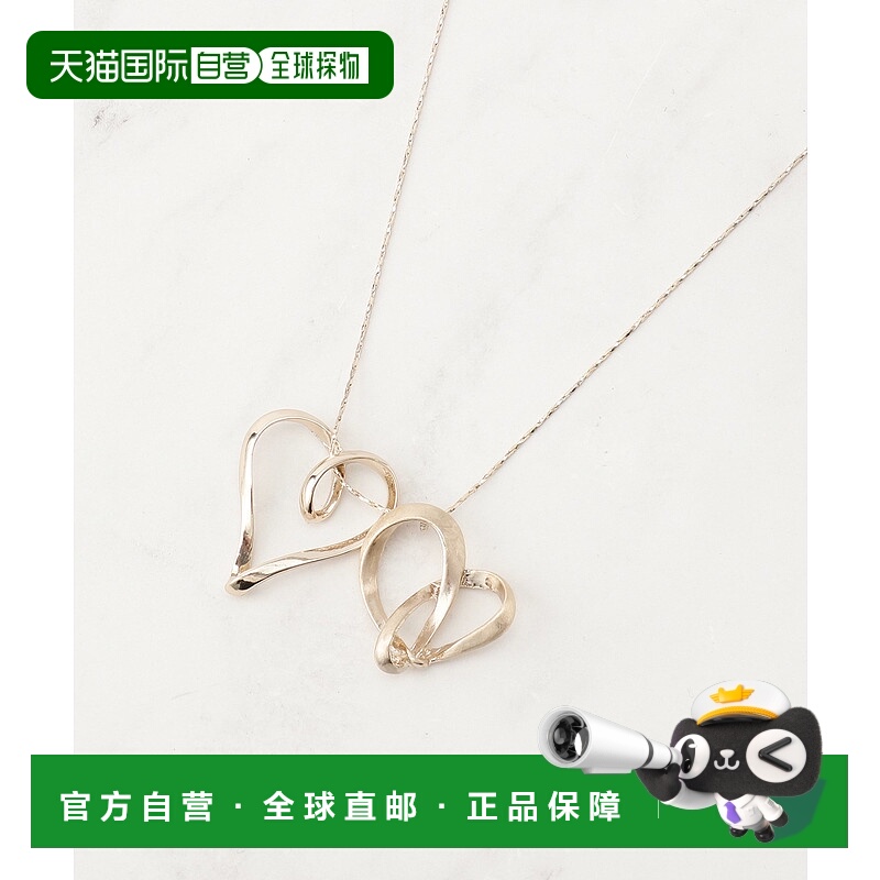 1h可退 日本直邮SHOO・LA・RUE 女士 W心形合金项链 金属质感设计 C