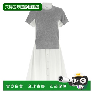 1h可退 香港直邮Sacai 女士 混合式连衣裙 SCW331 white白色 舒适