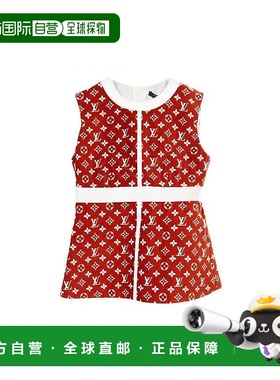 日本直邮中古LV路易威登女S级99新tops上衣丝绸上衣红色女装