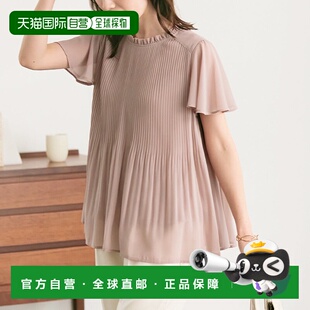 日本直邮GeeRA 半袖褶皱雪纺衬衫 R04609EW11131