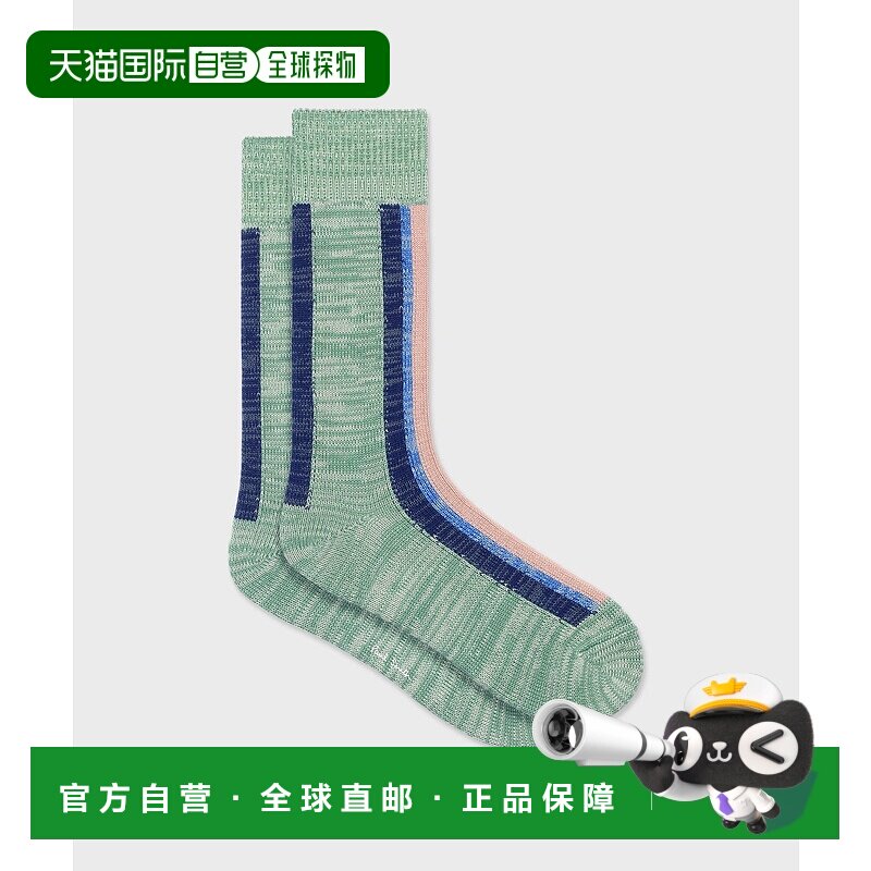 1h可退 日本直邮Paul Smith 男士条纹设计袜子 150615 CS中筒袜