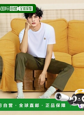 香港直邮MONCLER 男士T恤 K20918C00033829H8001 CO 白色 短袖T恤