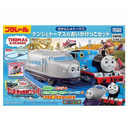 日本直邮PLARAIL模型 小火车托马斯 Kenji与Thomas的追逐套装