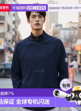 韩国直邮G/Fore男士女士卫衣海军蓝色立领时尚简约舒适百搭休闲