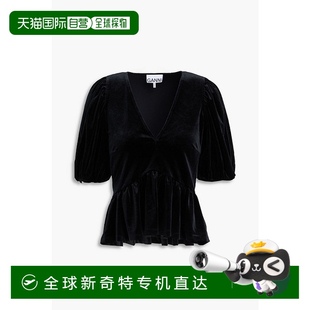 T3835 女士 香港直郵GANNI 上衣 舒適時尚 甘尼 black黑色