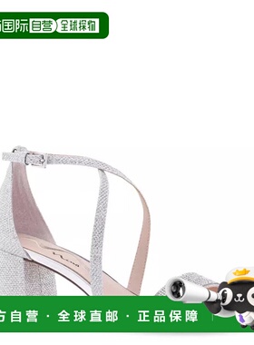 自营Nina Neville Sandals Women'sSilver Rhinestone Embellishe