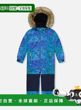 自营 deux par deuxOne Piece Discover雪地服蓝色渐变恐龙印花-