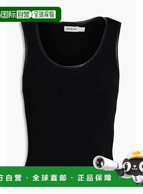 1h可退 香港直邮潮奢 Simkhai 女士 罗纹针织背心 5242088KBLACK