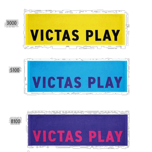 日本直邮 VICTAS 双色文字标志运动毛巾简单训练紫 VICTAS 692201