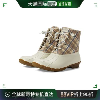 香港直邮潮奢 sperry 斯佩里 女士 Saltwater 格子羊毛雨靴