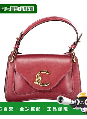 自营Coccinelle Leather女式手提包-红色斜挎包 美国直发奥莱