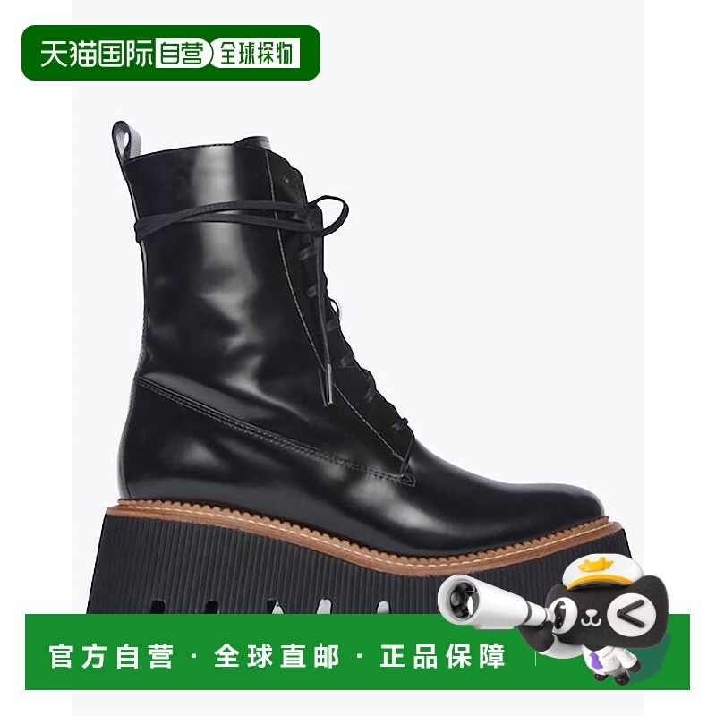 自营 freda salvador女式Billie厚底战斗靴，黑色 美国奥莱直发
