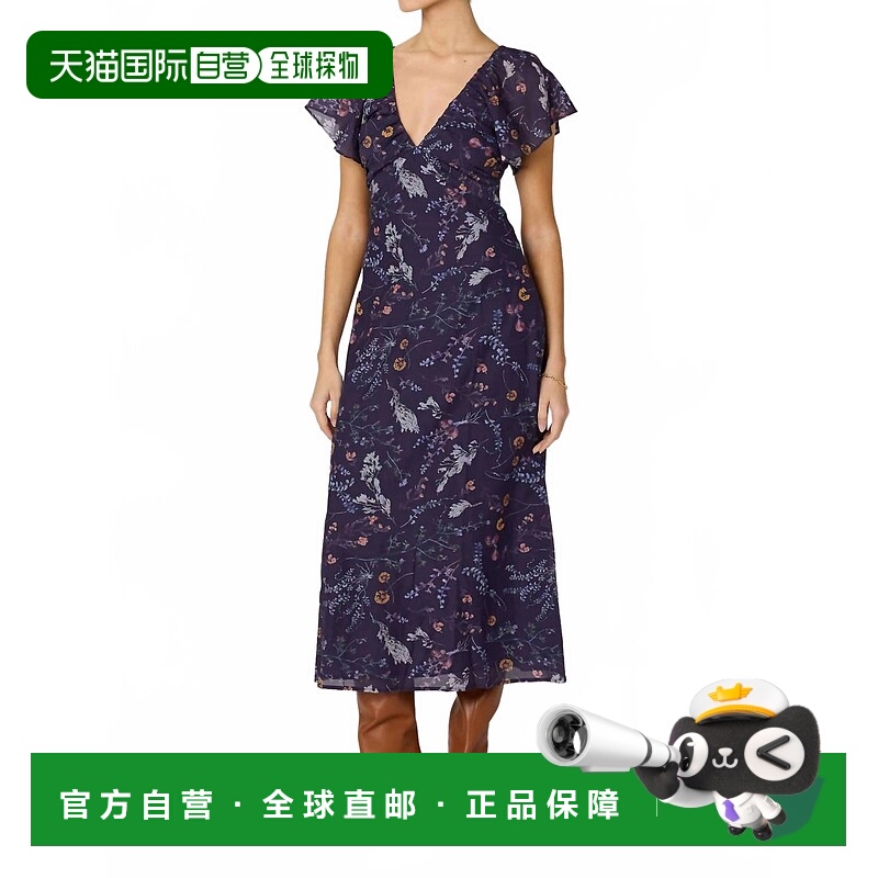自营cleobella维维亚纳印花Victoria Midi连衣裙 美国奥莱直发