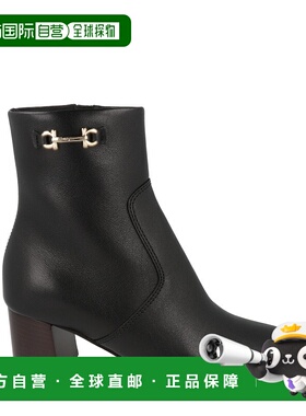 自营salvatore ferragamoOtello Leather Booties - black 美国奥