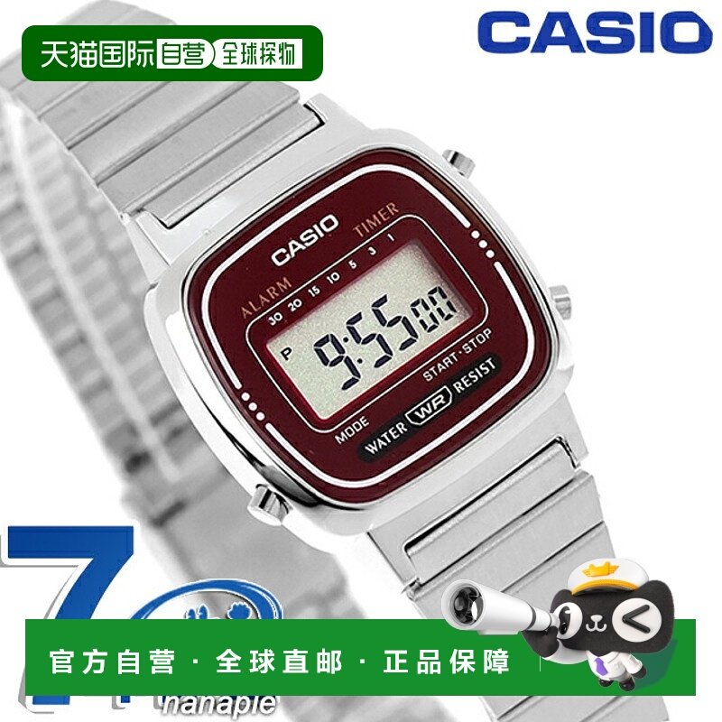 日本直邮卡西欧CASIO石英电池供电LA670WA-4复古海外型号女士廉价