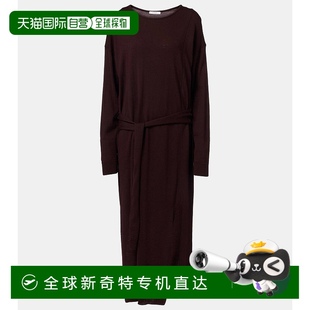 香港直邮潮奢 女士 1h可退 Lemaire 舒适 束带针织连衣裙 red红色
