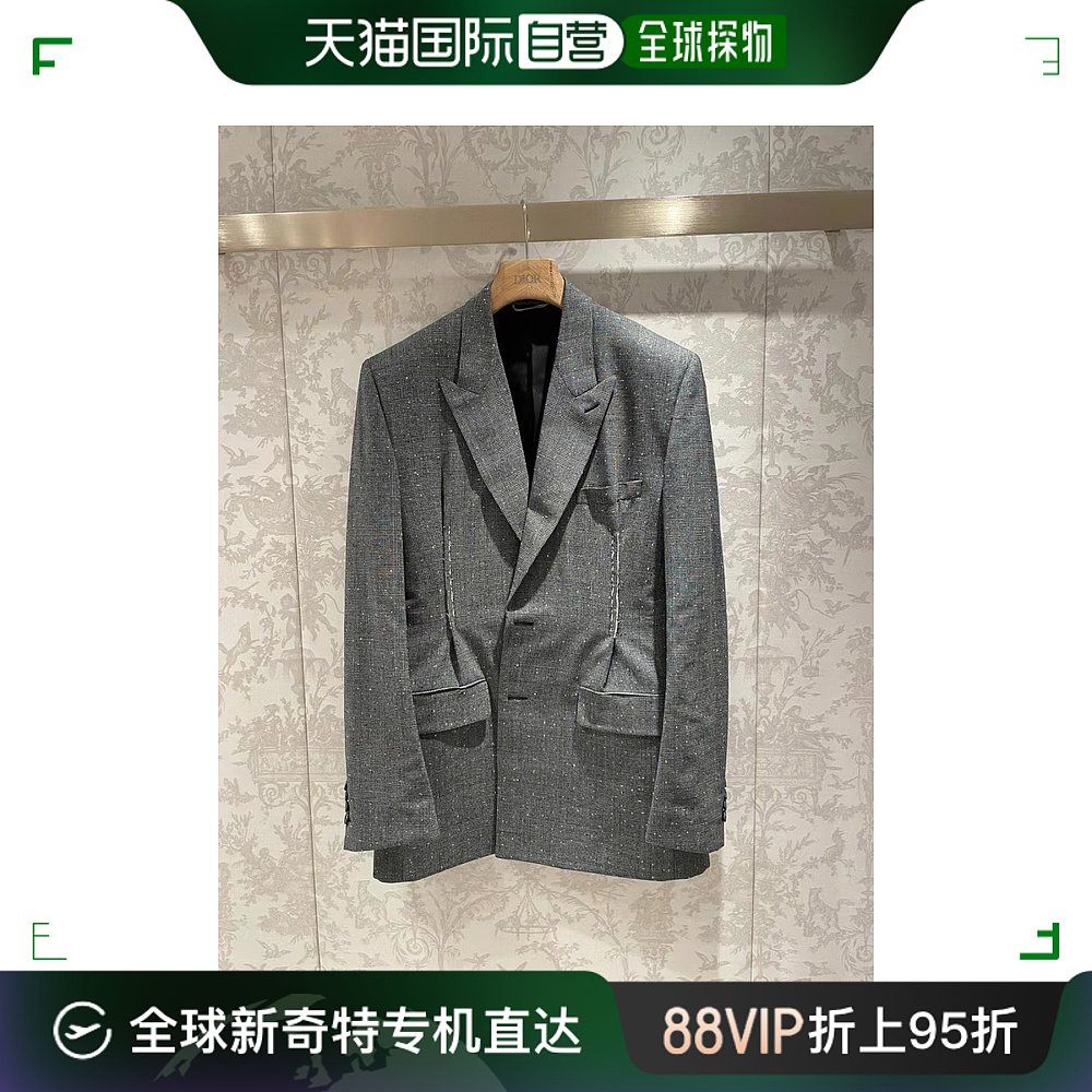 香港直邮DIOR HOMME灰色翻领西服上衣 243C252A-5633-880