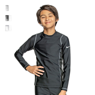 日本直邮Nike 耐克Rash Guard长袖儿童泳衣男童少年泳衣舒适亲肤
