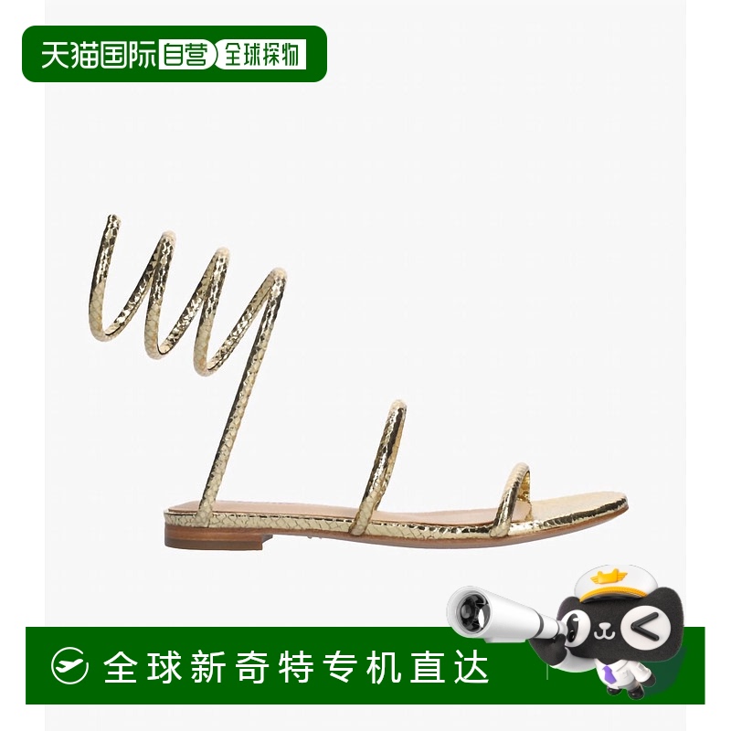自营 lola cruz金色女式Greta平底凉鞋【美国奥莱】直发