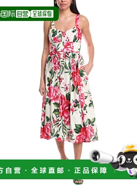 自营 Maison Tara Gathered Midi连衣裙-粉红色 美国奥莱直发