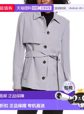 自营Theory Short Trench Coat - silver 美国奥莱直发风衣