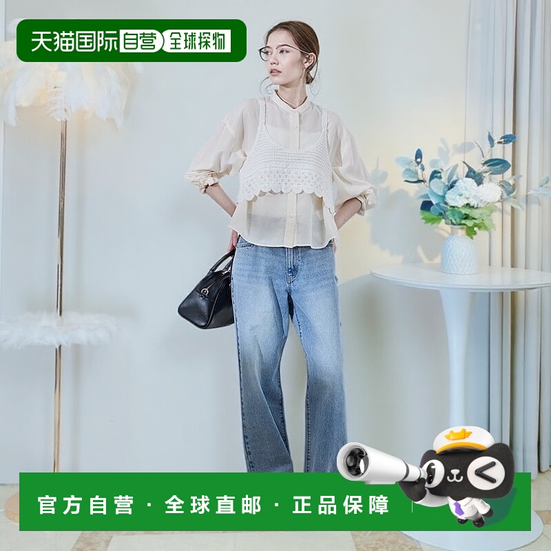 1h可退 日本直邮ROPE' PICNIC 若佩尼 女士可选长度无领透视衬衫