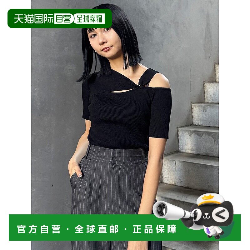 1h可退 日本直邮MURUA 女装 镂空设计圆环绕颈针织上衣 012522605