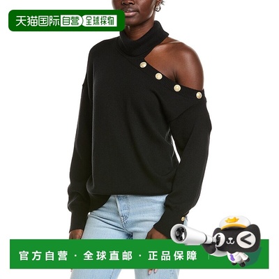 自营l'agenceL’AGENCE Brixie One-Shoulder Turtleneck Wool-Bl