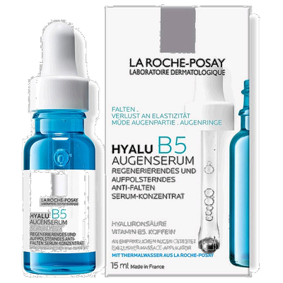 欧洲直邮理肤泉B5补水玻尿酸眼部精华15ml保湿抗皱小蓝瓶精华液