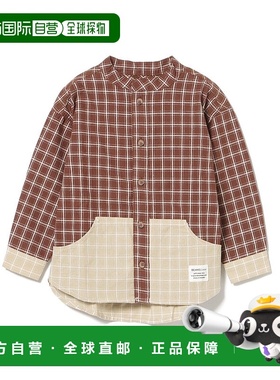 1h可退 日本直邮BEAMS mini 儿童格纹袋口长袖衬衫 2024FW 451100