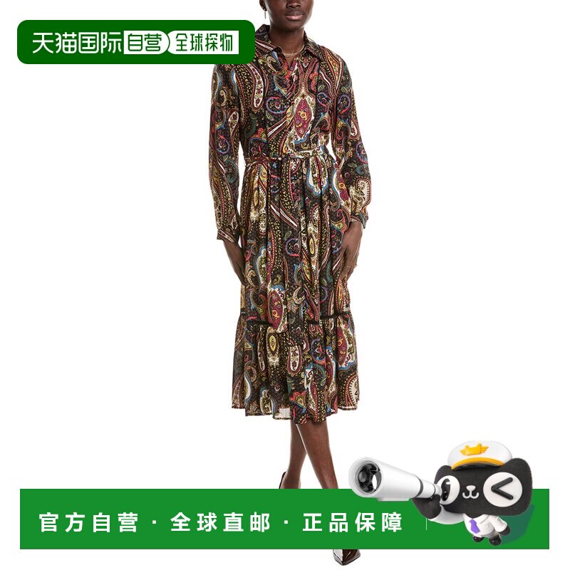自营T Tahari 长款衬衫裙 - 红色 美国奥莱直发连衣裙