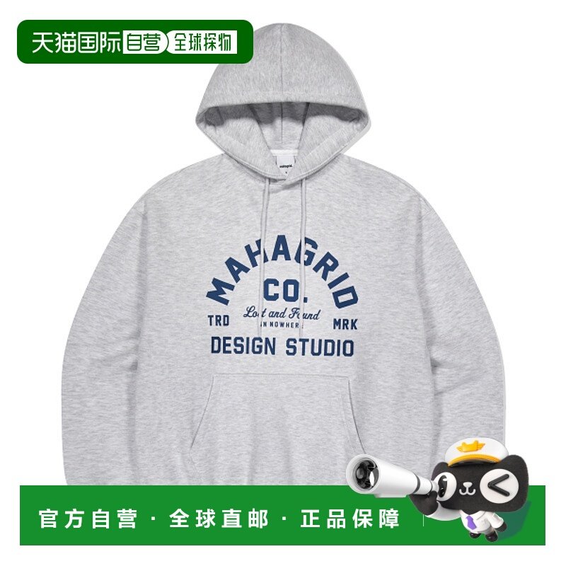 韩国直邮MAHAGRID 男士连帽衫MG2EFMM422ALG ARCH LOGO HOODIE LI