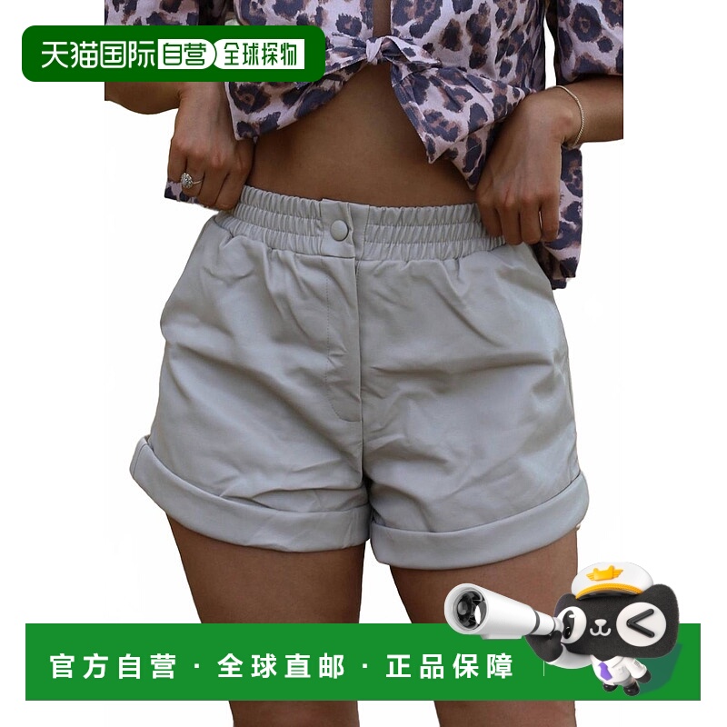 自营karlieSolid Pleather Short In Natural - natural 美国奥莱