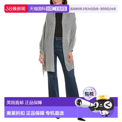 自营La Fiorentina Wool & Cashmere-Blend Travel Wrap - grey