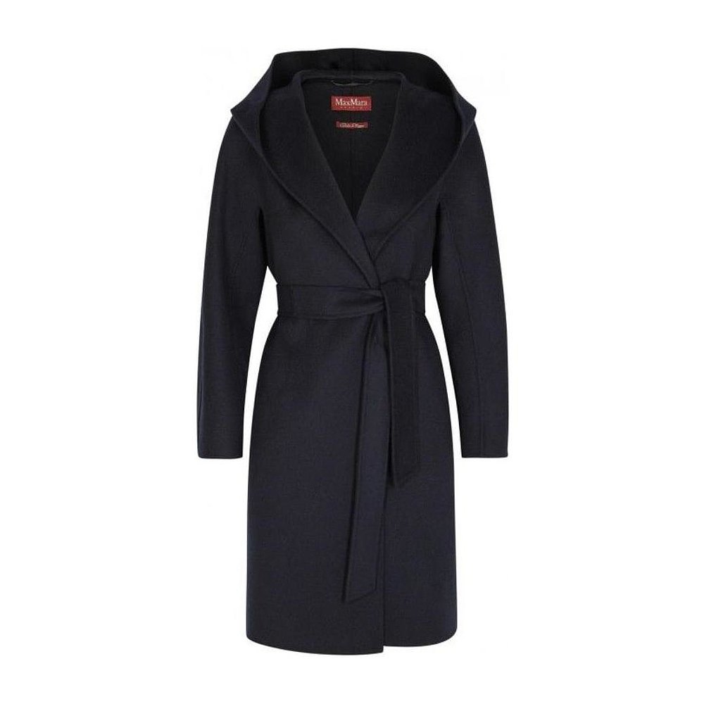 MAX MARA 女士外套 6081038706007 AW2019 黑色 戴帽系带大衣