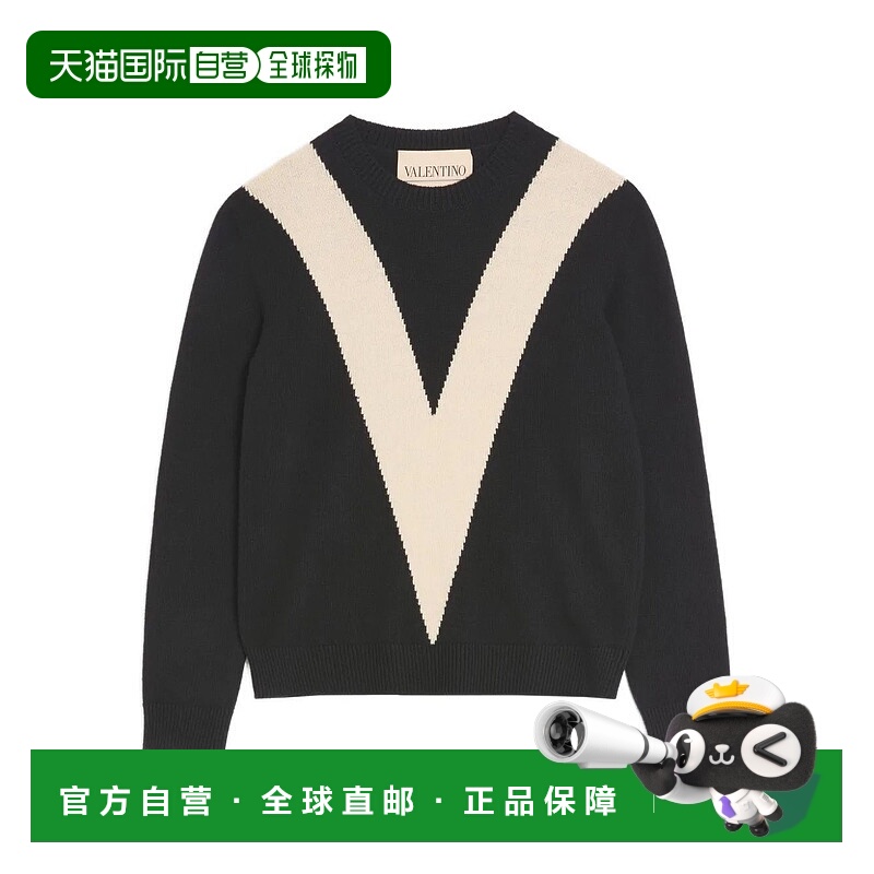 香港直邮valentino 华伦天奴 男士 V 細節圓領套頭衫 8V3KC37FBB4