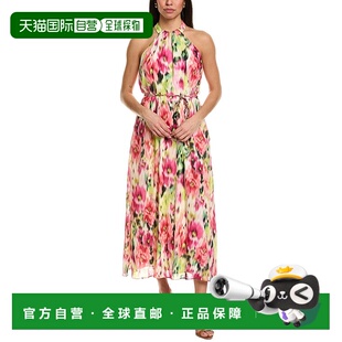 自营 Julia Jordan碎花Clementine Maxi连衣裙-粉红色 美国奥莱直