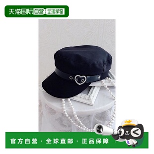 日本直邮日潮 MARS珍珠心形扣帽子平顶帽帽388110450