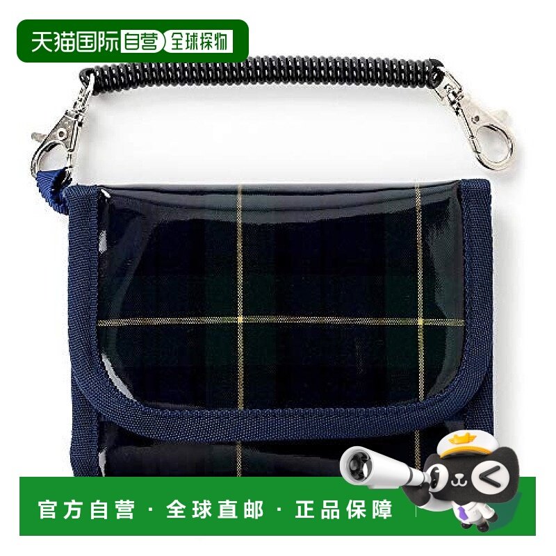 【日本直邮】Colorful Candy Style 儿童钱包 带链 泰坦格纹 深绿