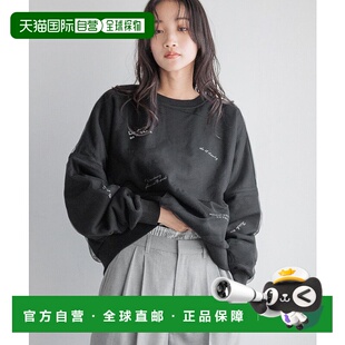 1h可退 日本直邮LOWRYS FARM 女士刺绣网纱长袖上衣 145531卫衣